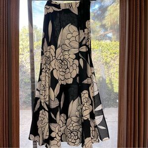 Vintage Cotton Wrap Around Skirt, Maxi Length